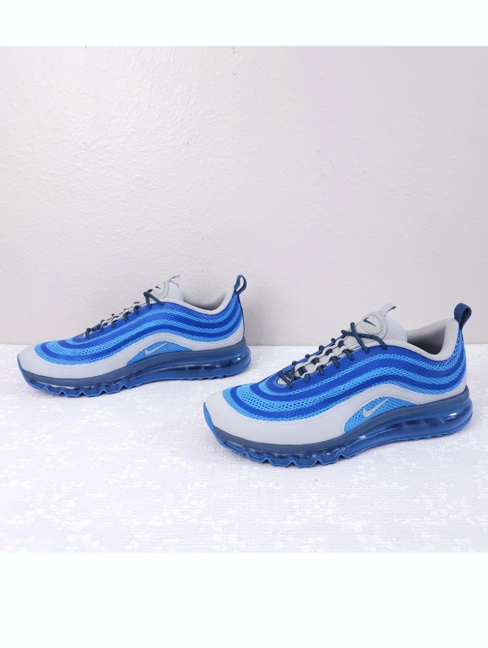 NIKE AIR Max 97 HYP Vivid Blue Base Gray Night Factor Men's US 12 Sneakers 2013